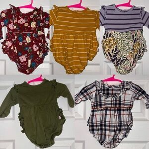 Ruffle Butts Lot of 5 Bodysuit Rompers